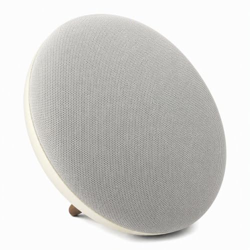 Wocdwocd Round Bluetooth Speaker, Dual 66mm Stereo Drivers, 3000mAh Battery
