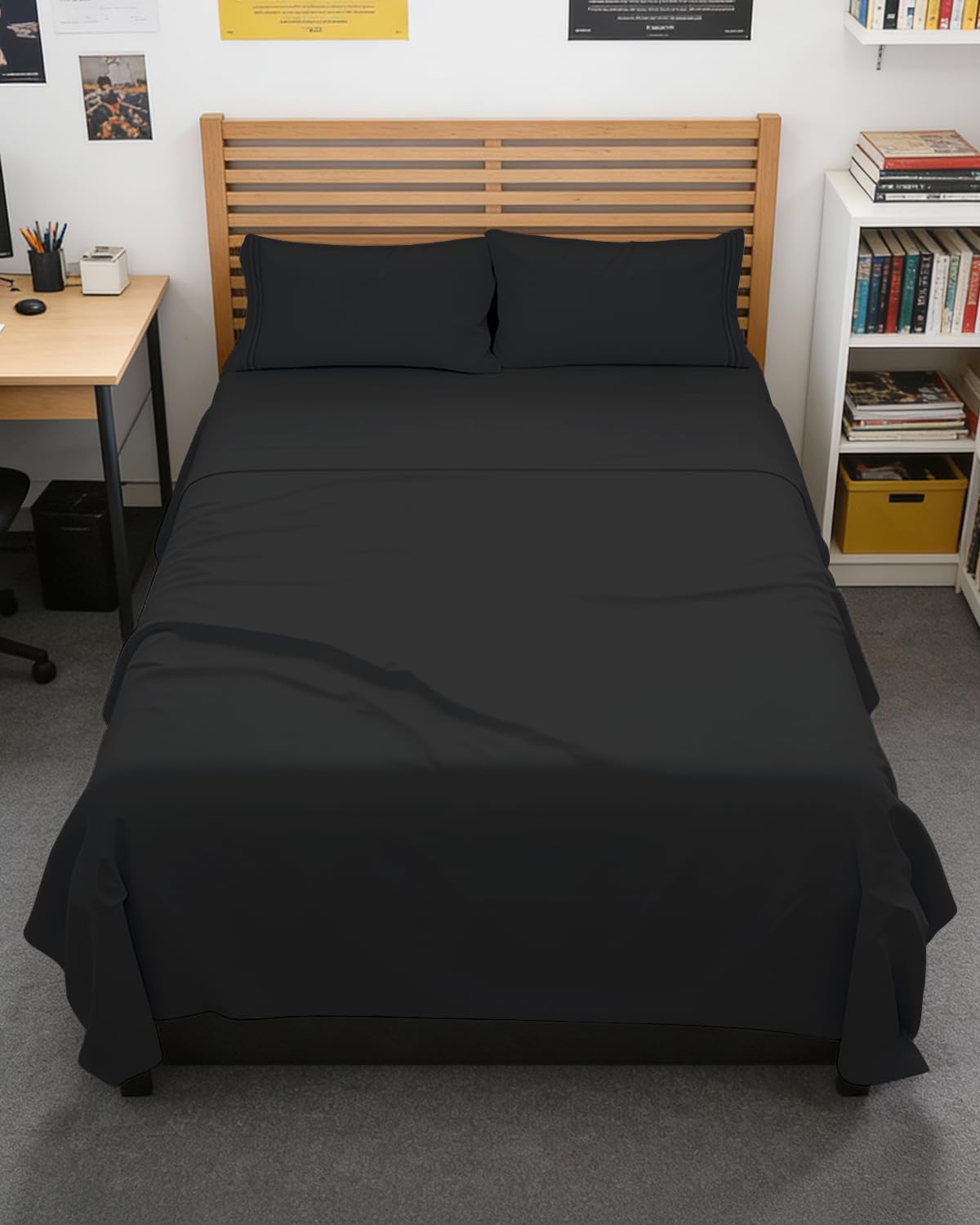 CGK Unlimited 4 Piece Sheet Set - Ultra-Soft, Breathable & Cooling Bed Sheets Set - Hotel Luxury Bedding for Women & Men with Deep Pockets - Wrinkle & Fade Free - Oeko-Tex