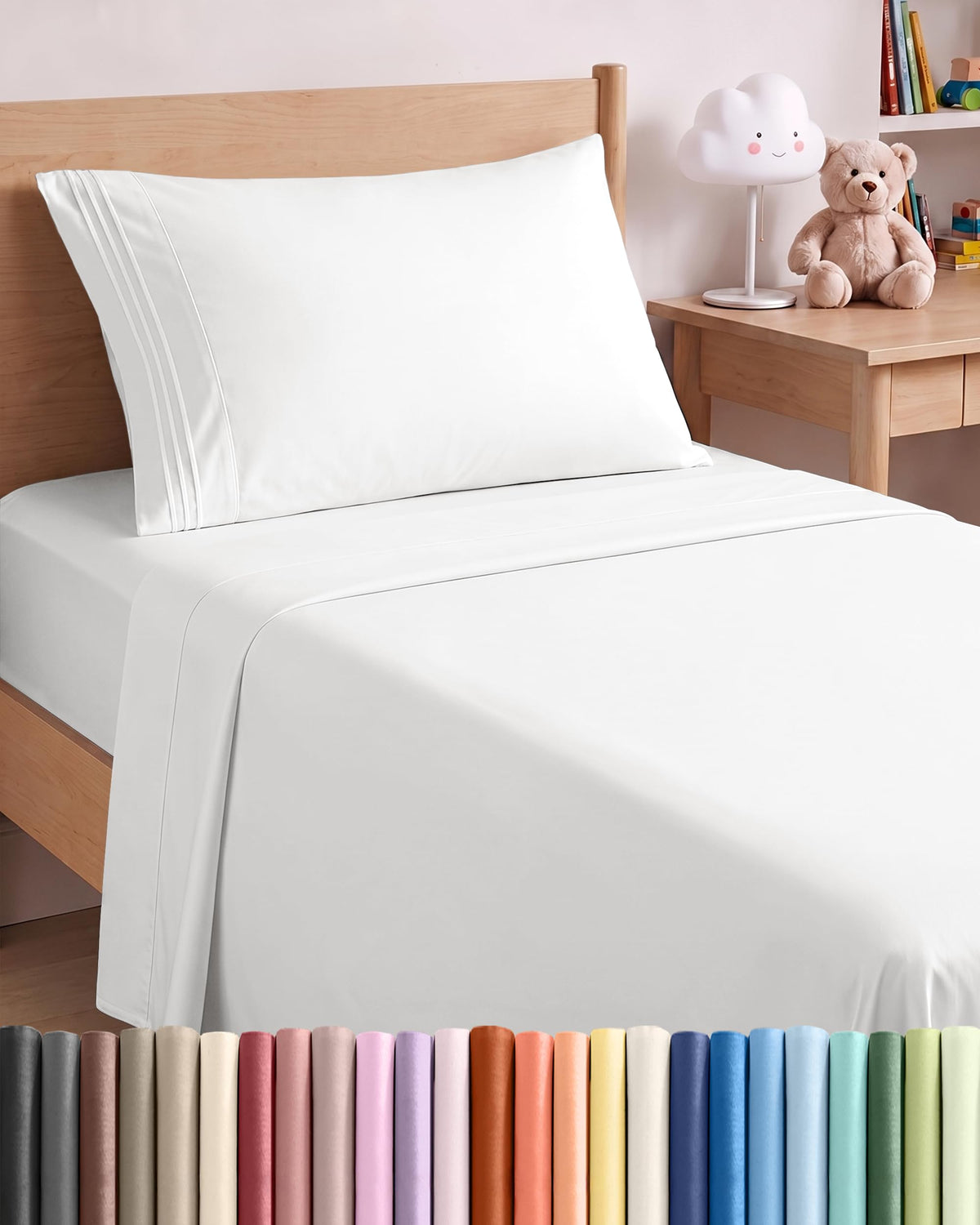 CGK Unlimited 4 Piece Sheet Set - Ultra-Soft, Breathable & Cooling Bed Sheets Set - Hotel Luxury Bedding for Women & Men with Deep Pockets - Wrinkle & Fade Free - Oeko-Tex