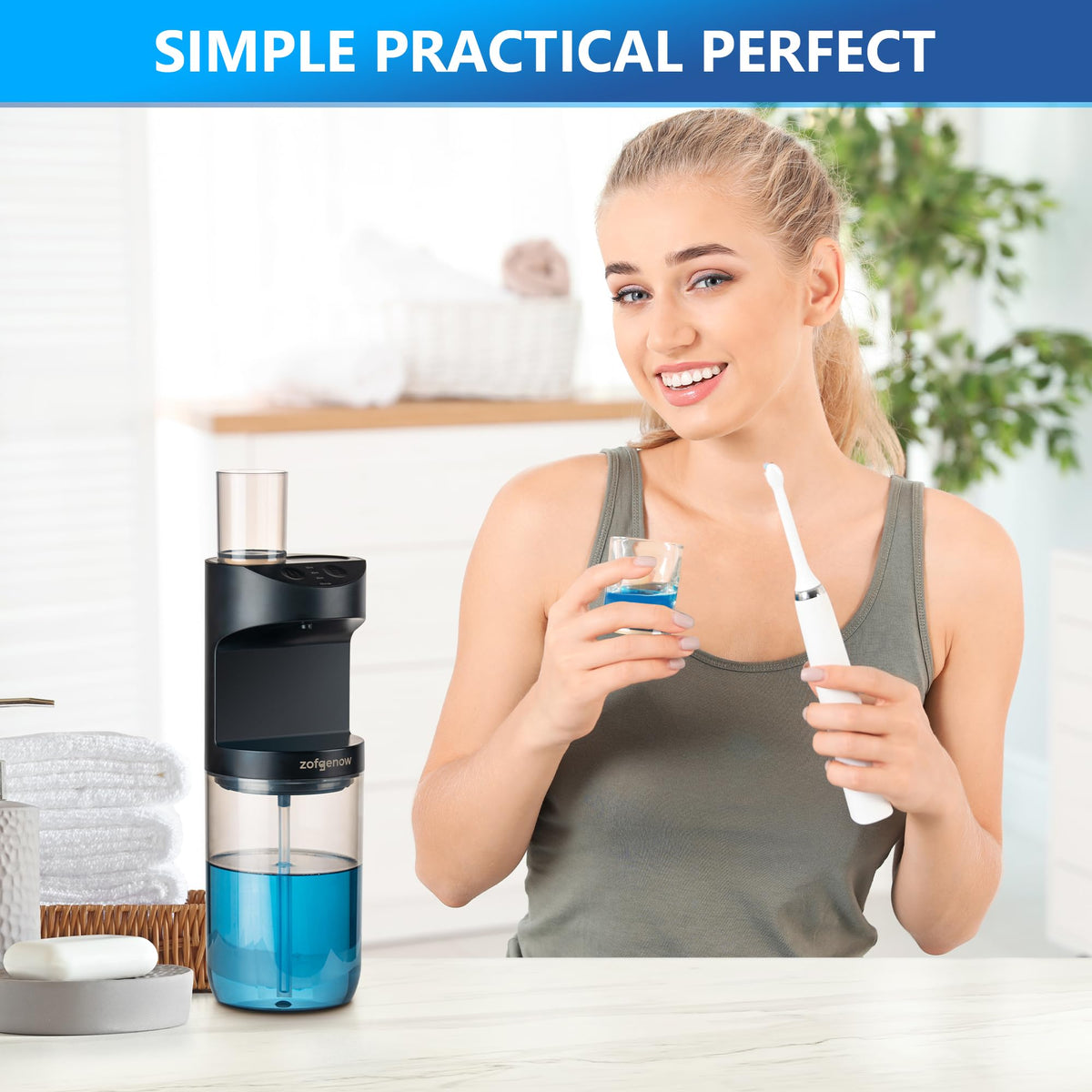 ZOFGENOW Automatic Mouthwash Dispenser for Bathroom…