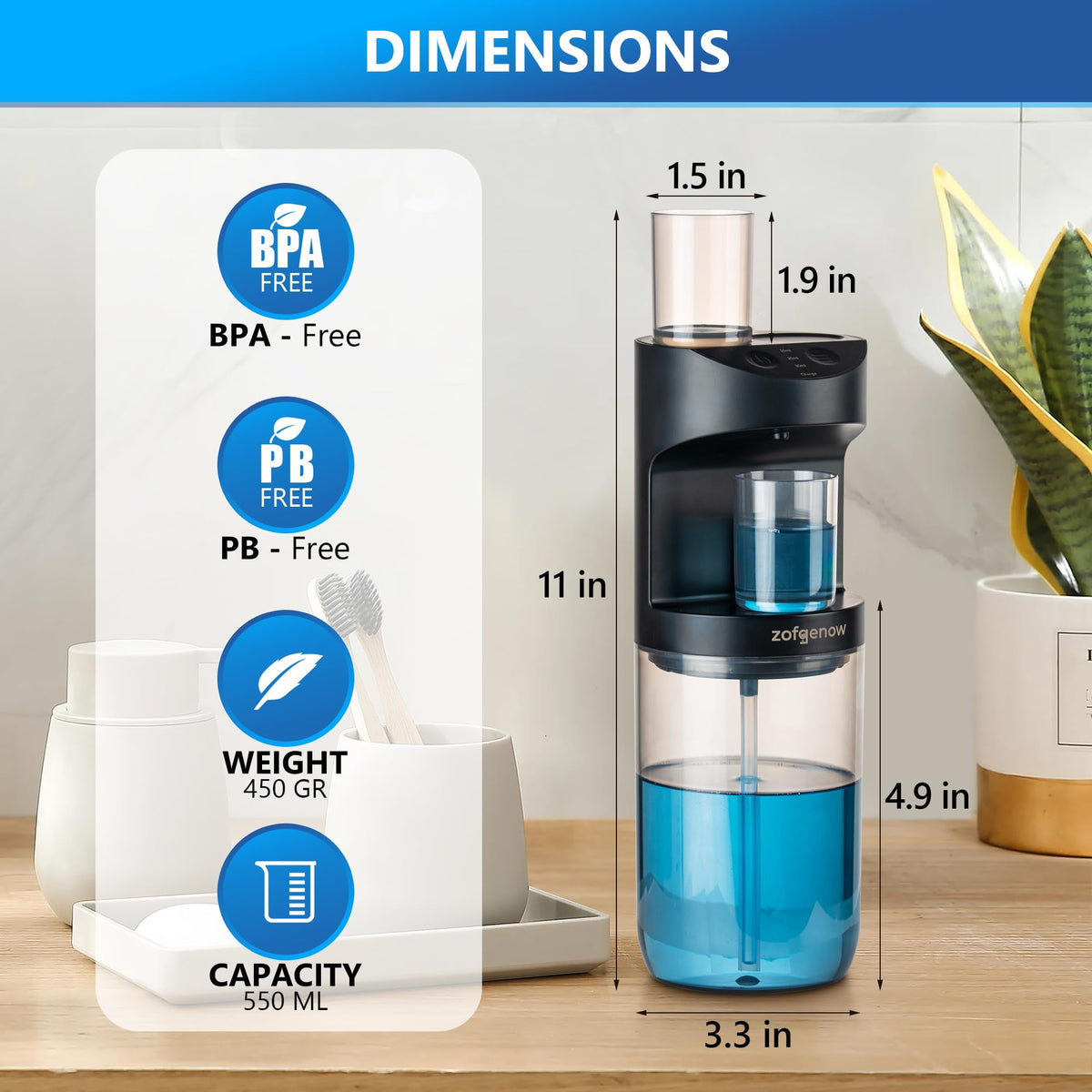ZOFGENOW Automatic Mouthwash Dispenser for Bathroom…