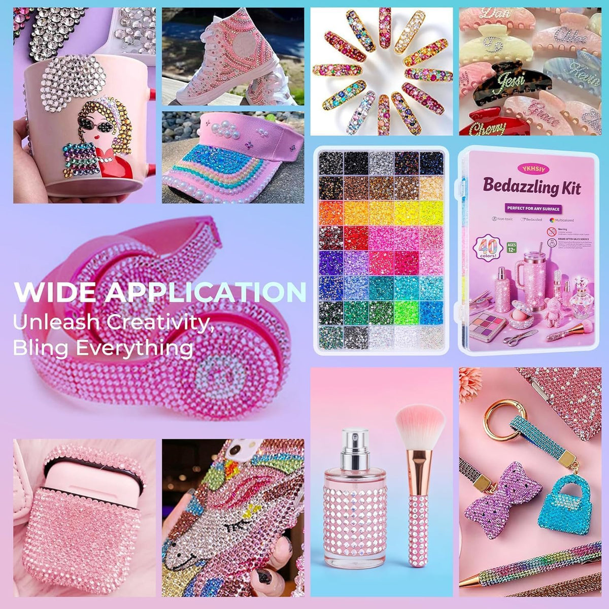 Bedazzling Kit 40000Pcs 40 Colors 3mm Resin Jelly Rhinestones - Diamond Art