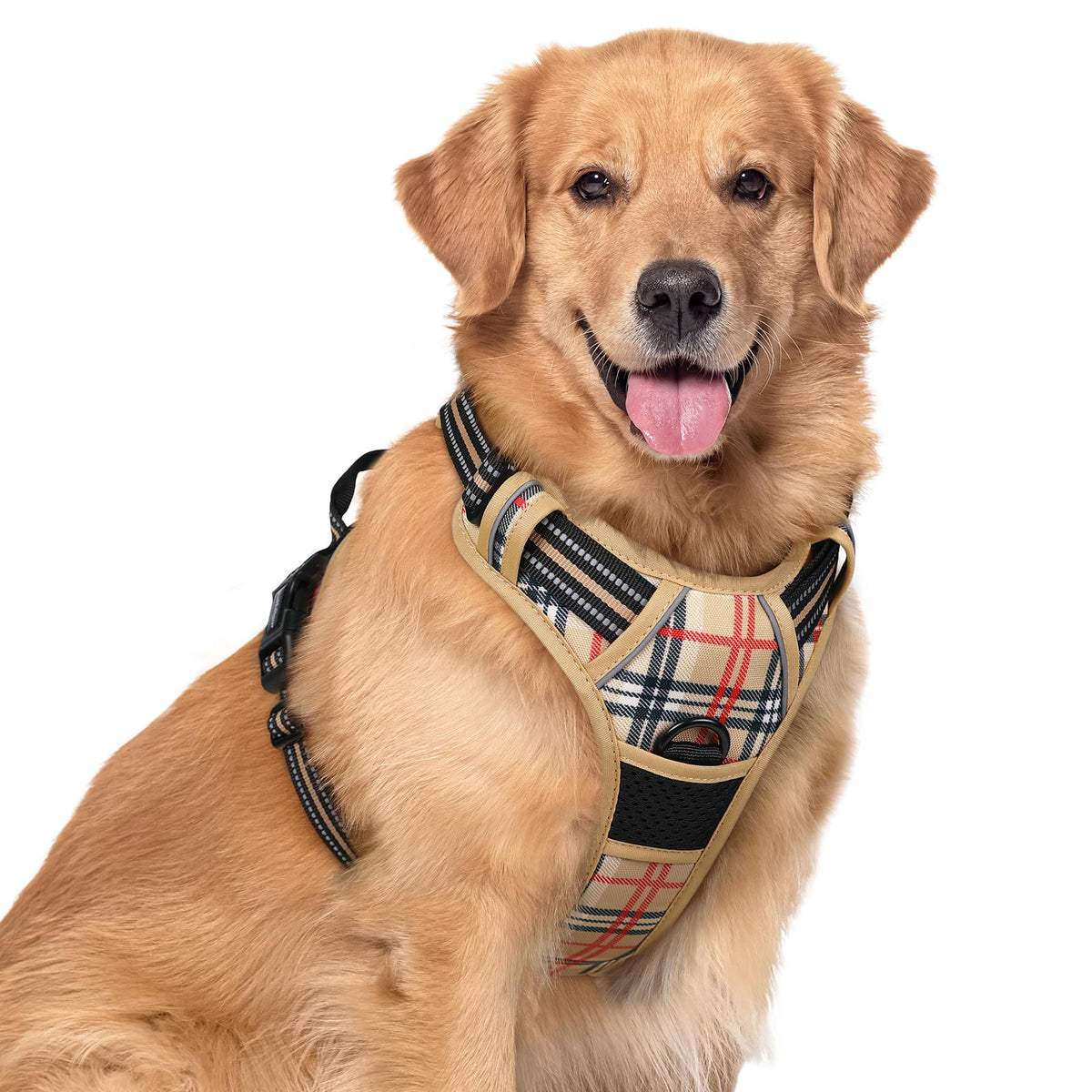 rabbitgoo Dog Harness No Pull with 2 Leash Clips, Adjustable Soft Padded, Reflective Oxford No Choke Pet Vest with Easy Control Handle for Large Dogs