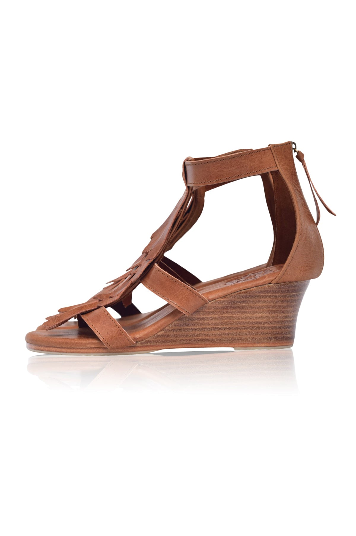 Fly Away Fringe Wedge Sandals-1