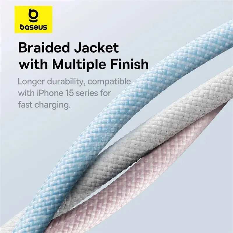 Baseus 100W Type C To USB C Cable For iPhone 18 17 16 Fast Charging Charger Cord For Macbook iPad Samsung Xiaomi Fast USB C Wire