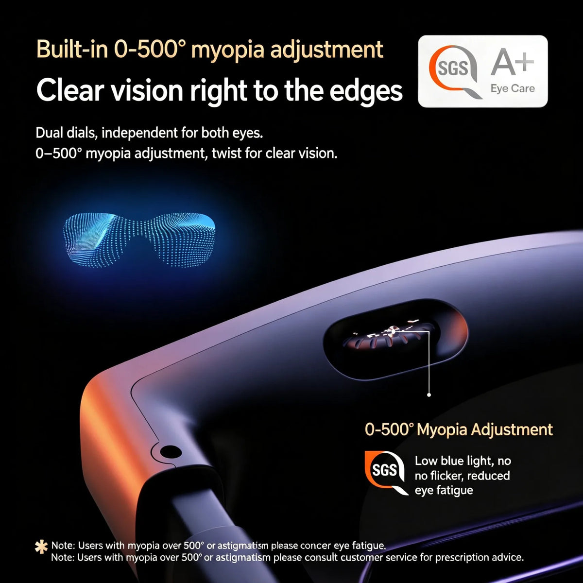 VITURE Pro 2 XR/AR Smart Glasses: Giant Screen 2D to 3D Conversion, Myopia Adjustment