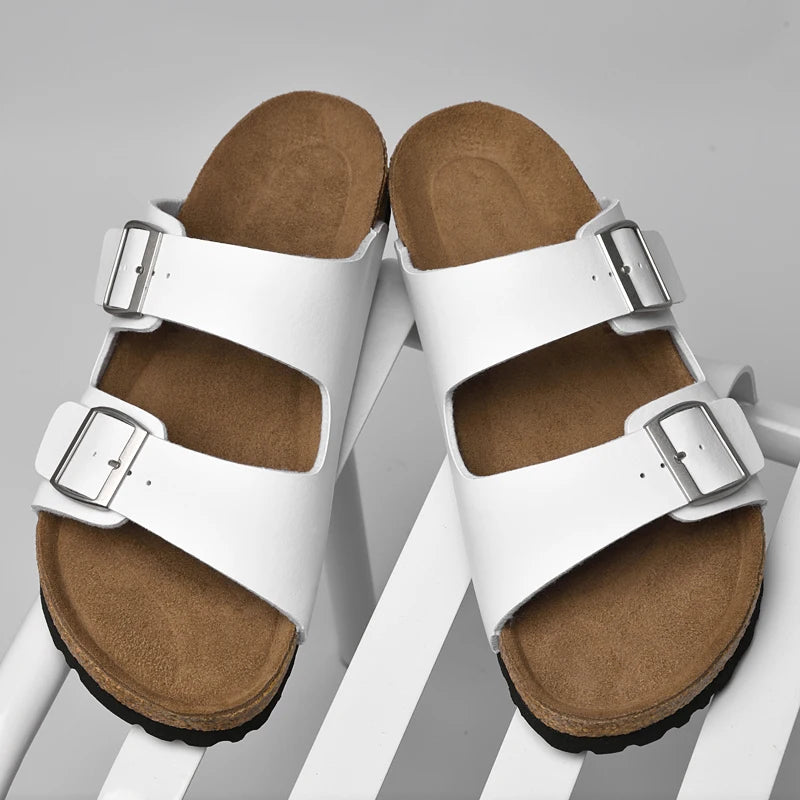 Man Casual Leather Sandal for Men Beach Breathable Antiskid Sandals Designer Flat Designer Shoes Comfy Slipper Original Summer