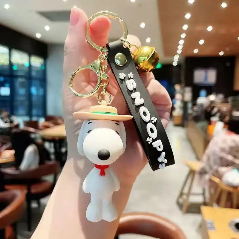 Cute and stylish new Snoopy cartoon dog design for 2026, can be used as a bag charm, backpack pendant, or car keychain.