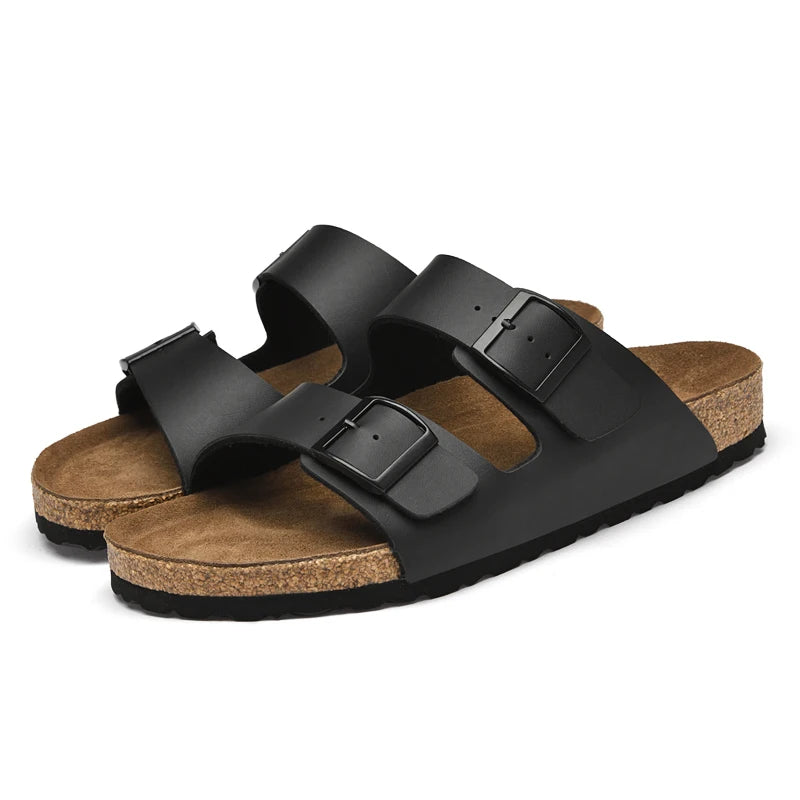 Man Casual Leather Sandal for Men Beach Breathable Antiskid Sandals Designer Flat Designer Shoes Comfy Slipper Original Summer