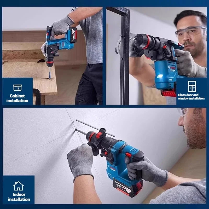 18V Bosch GBH 18V-18 / GBH 18V-18 X Brushless Rotary Hammer SDS-plus ONECHUCK Cordless Lithium-Ion Concrete Steel Wood Drilling