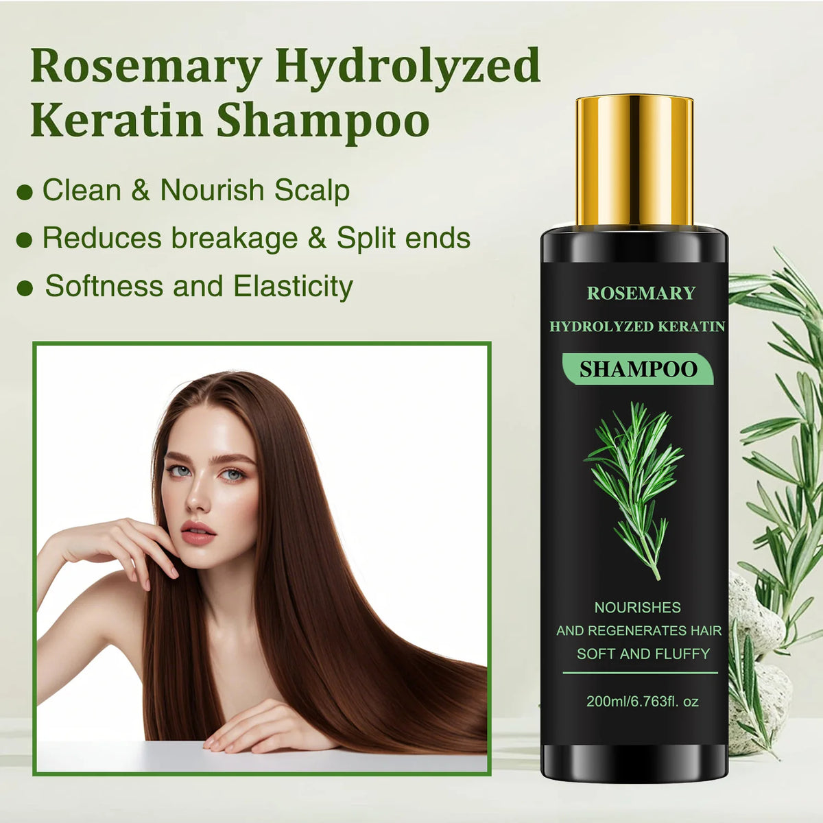 Hair Shampoo For Fast Hair Growth Rosemary Hair Regrowth Shampoo Anti Hair Loss Effective, Hair Care Is Healthier