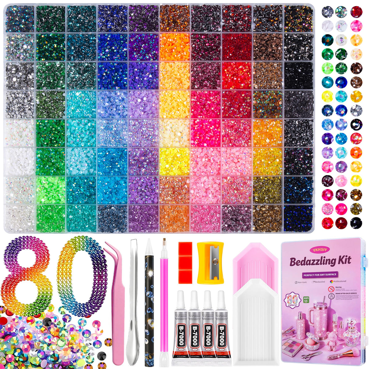 Bedazzling Kit 40000Pcs 40 Colors 3mm Resin Jelly Rhinestones - Diamond Art - Sasa