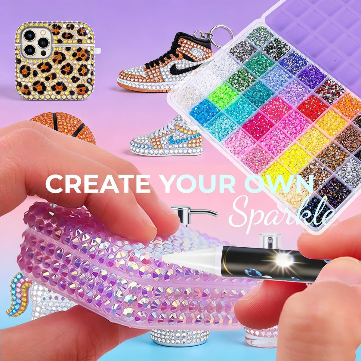 Bedazzling Kit 40000Pcs 40 Colors 3mm Resin Jelly Rhinestones - Diamond Art - Sasa