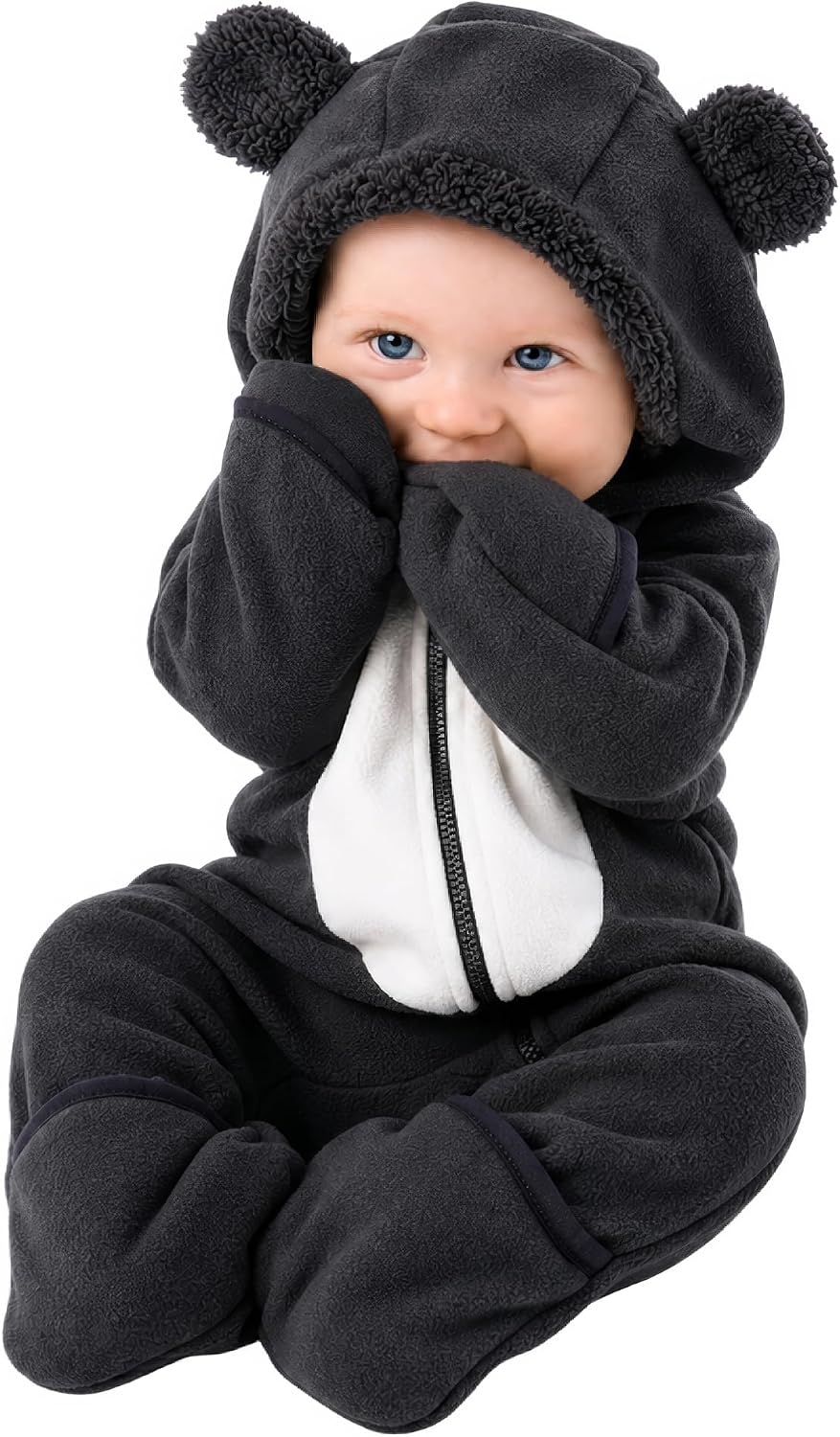 Cuddle Club Fleece Baby Bunting Bodysuit Hoodie, Newborn - 5T - Sasa