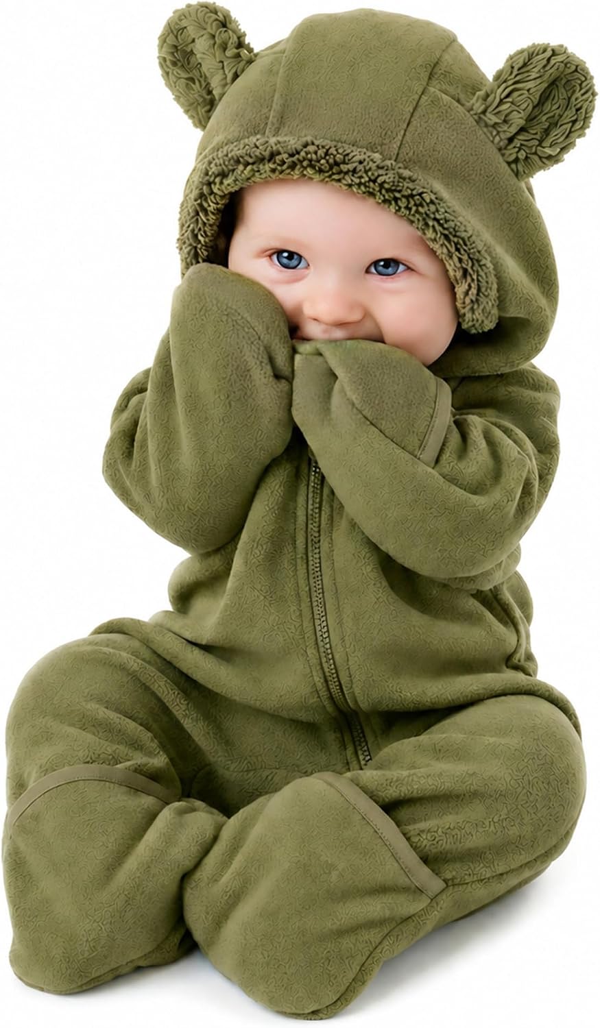 Cuddle Club Fleece Baby Bunting Bodysuit Hoodie, Newborn - 5T - Sasa