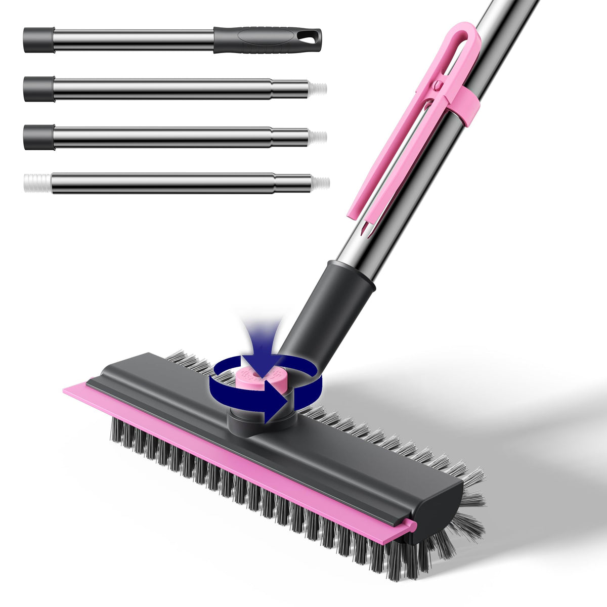 HelpX 3 in 1 Adjustable Small Floor Scrub Brush with Long Handle - Sasa
