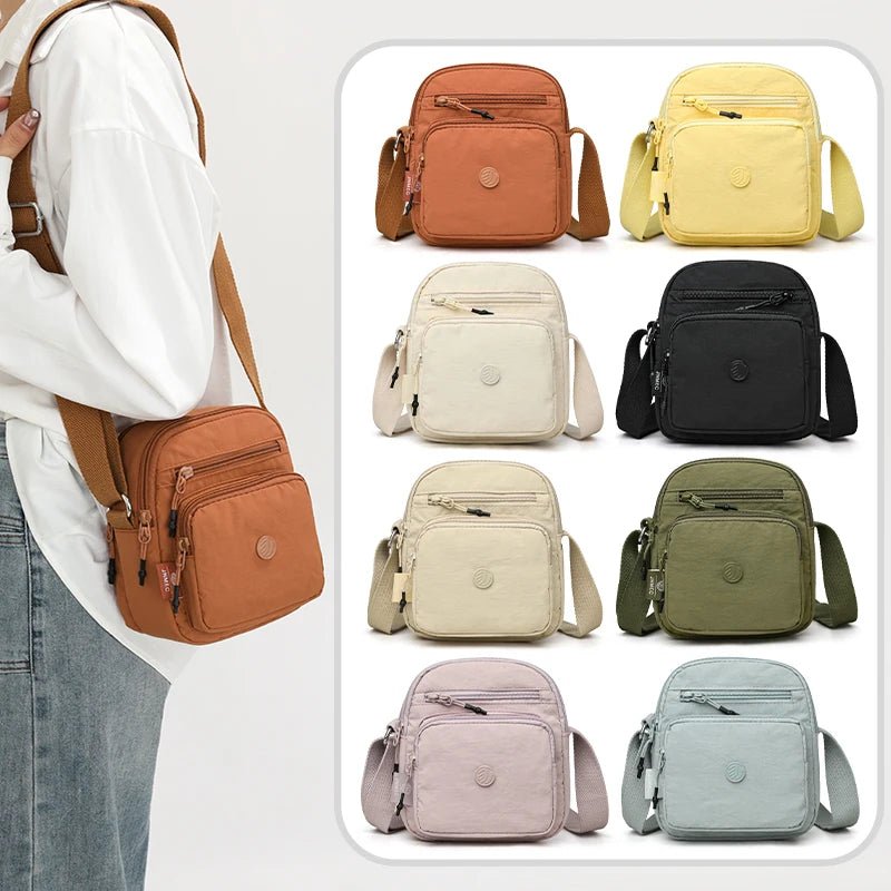 Lightweight Oxford Shoulder Bag for Women – Multi-Pocket Crossbody Purse Ideal for Business & Travel - Sasa