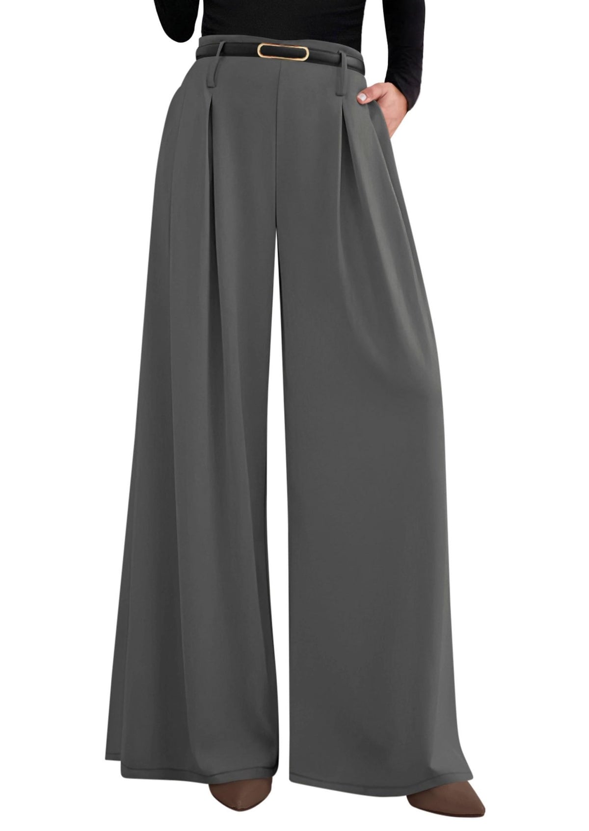 PRETTYGARDEN Womens Wide Leg Dress Pants Flowy Trousers - Sasa
