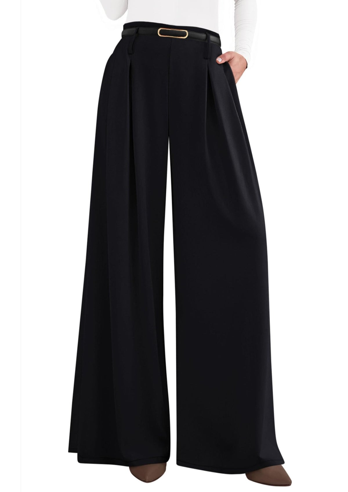 PRETTYGARDEN Womens Wide Leg Dress Pants Flowy Trousers - Sasa