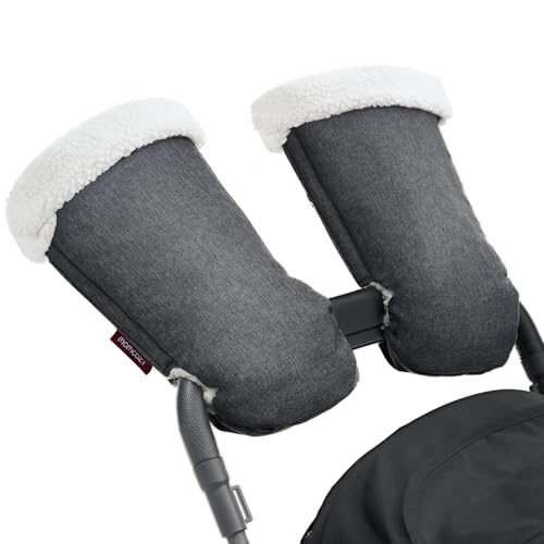 Momcozy Universal Stroller Gloves, Plush Weatherproof Winter Handmuffs