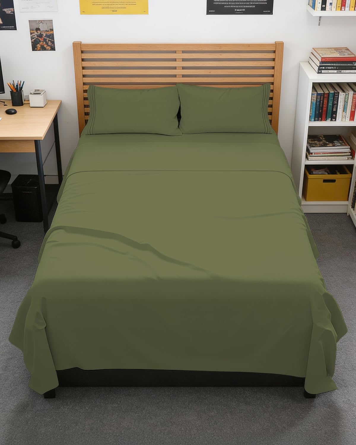 CGK Unlimited 4 Piece Sheet Set - Ultra-Soft, Breathable & Cooling Bed Sheets Set - Hotel Luxury Bedding for Women & Men with Deep Pockets - Wrinkle & Fade Free - Oeko-Tex
