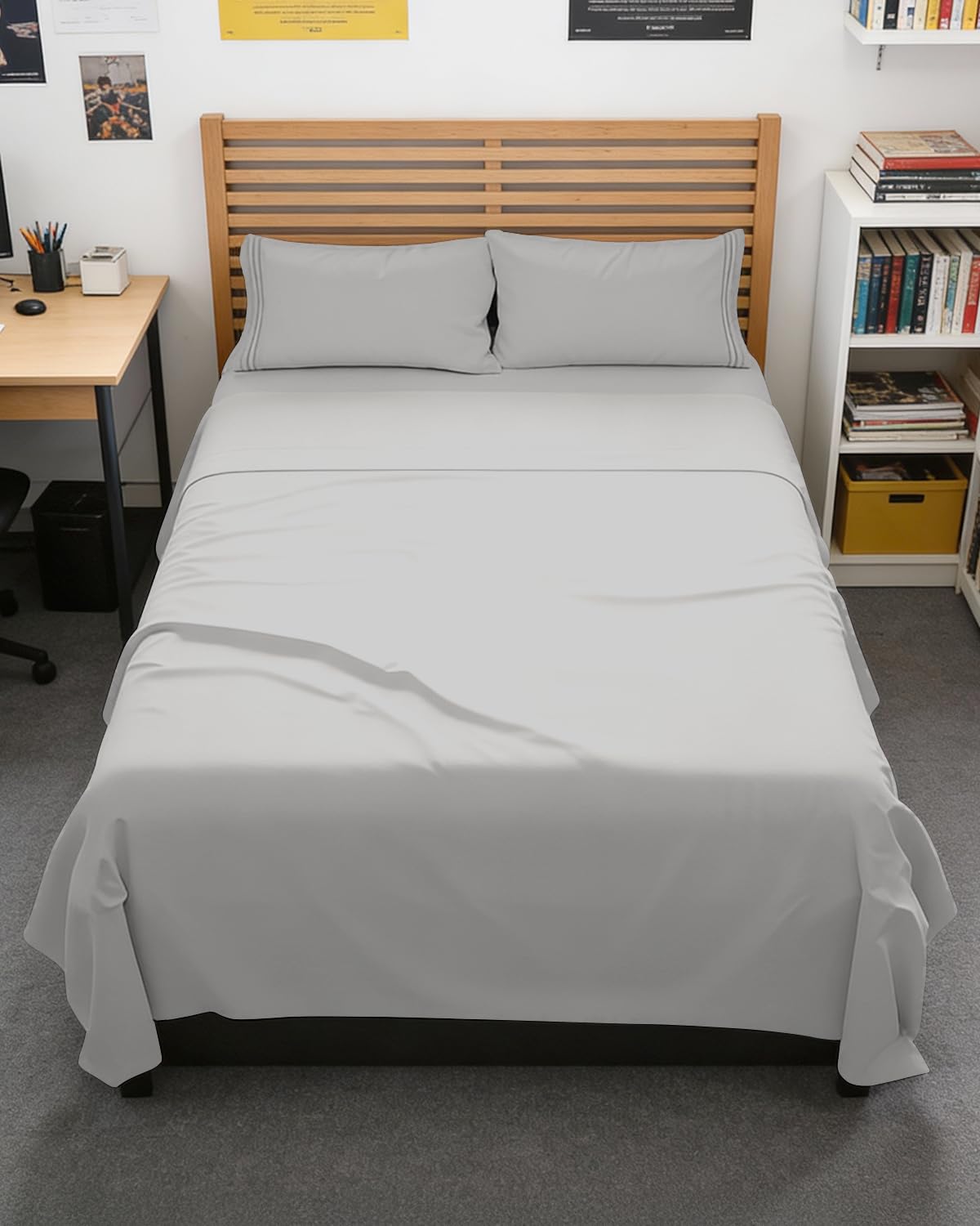 CGK Unlimited 4 Piece Sheet Set - Ultra-Soft, Breathable & Cooling Bed Sheets Set - Hotel Luxury Bedding for Women & Men with Deep Pockets - Wrinkle & Fade Free - Oeko-Tex