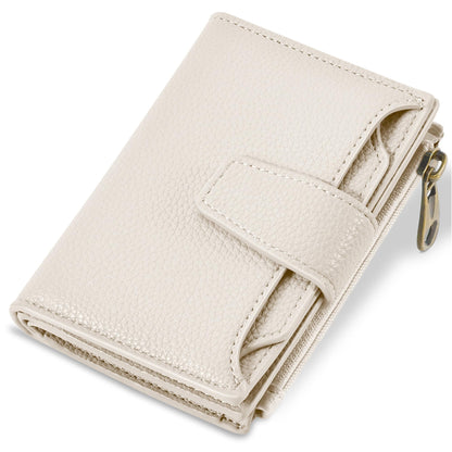 Airkit Wallet Women, Small Wallet for Women Leather, Ladies Bifold Compact RFID Blocking Credit Card Holder, Girls Mini Travel Purse, Pocket Passport Wallet with 4 ID Window