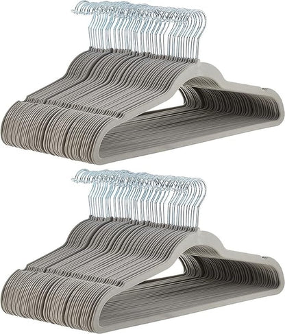 Amazon Basics Slim, Velvet, Non-Slip Clothes Suit Hangers