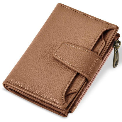 Airkit Wallet Women, Small Wallet for Women Leather, Ladies Bifold Compact RFID Blocking Credit Card Holder, Girls Mini Travel Purse, Pocket Passport Wallet with 4 ID Window