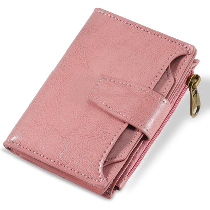 Airkit Wallet Women, Small Wallet for Women Leather, Ladies Bifold Compact RFID Blocking Credit Card Holder, Girls Mini Travel Purse, Pocket Passport Wallet with 4 ID Window