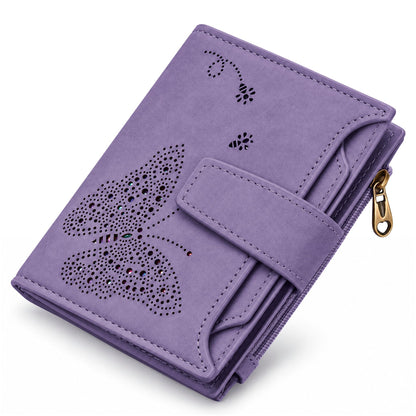 Airkit Wallet Women, Small Wallet for Women Leather, Ladies Bifold Compact RFID Blocking Credit Card Holder, Girls Mini Travel Purse, Pocket Passport Wallet with 4 ID Window