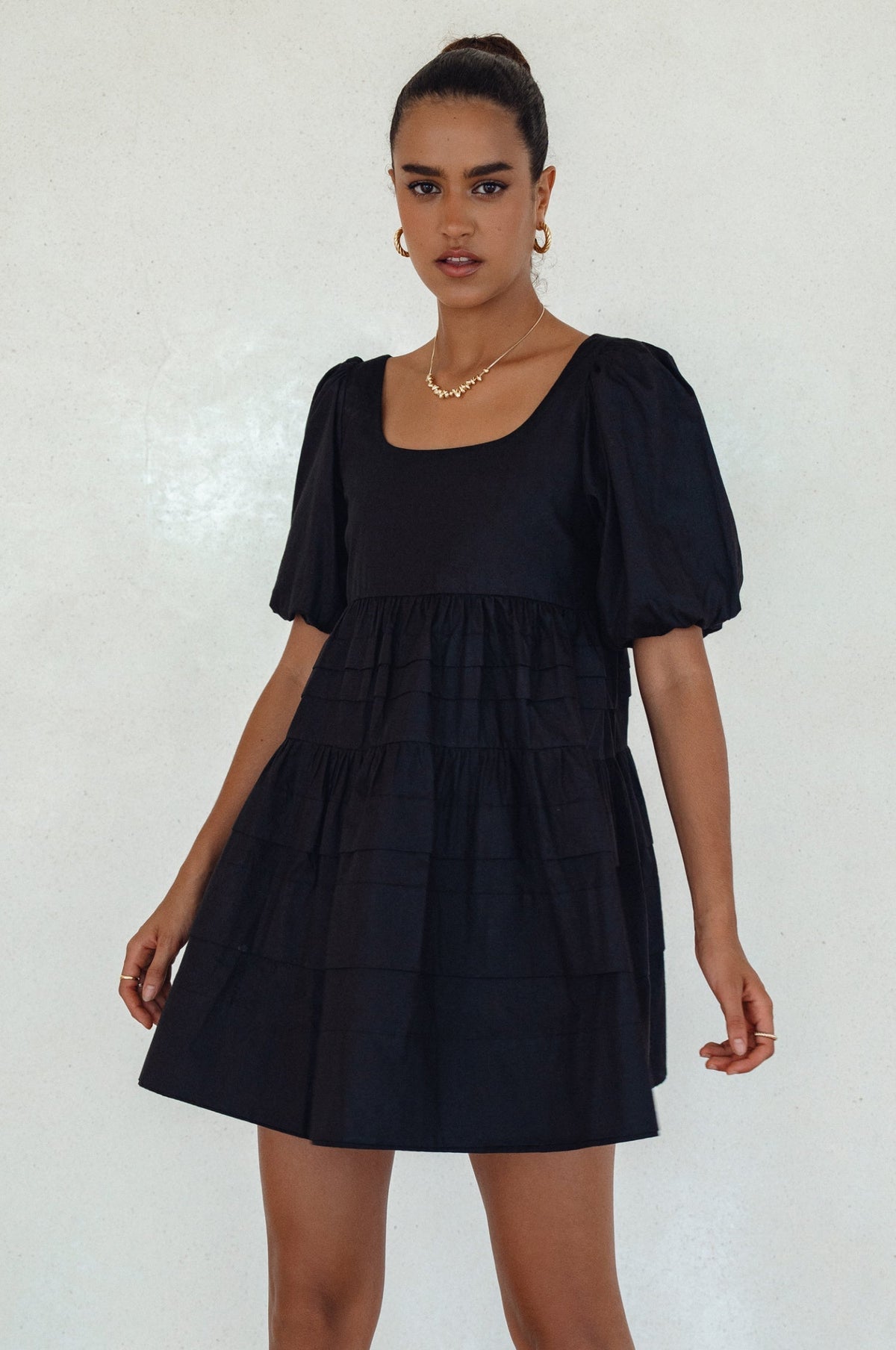 Andrea Babydoll Cotton Mini Dress (Sale)-7