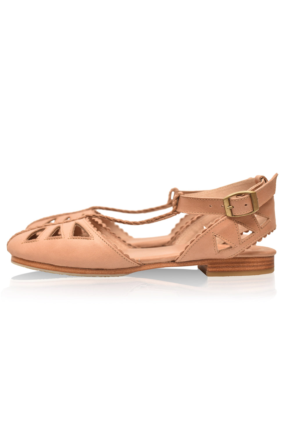 Bounty T-strap Leather Sandals-7