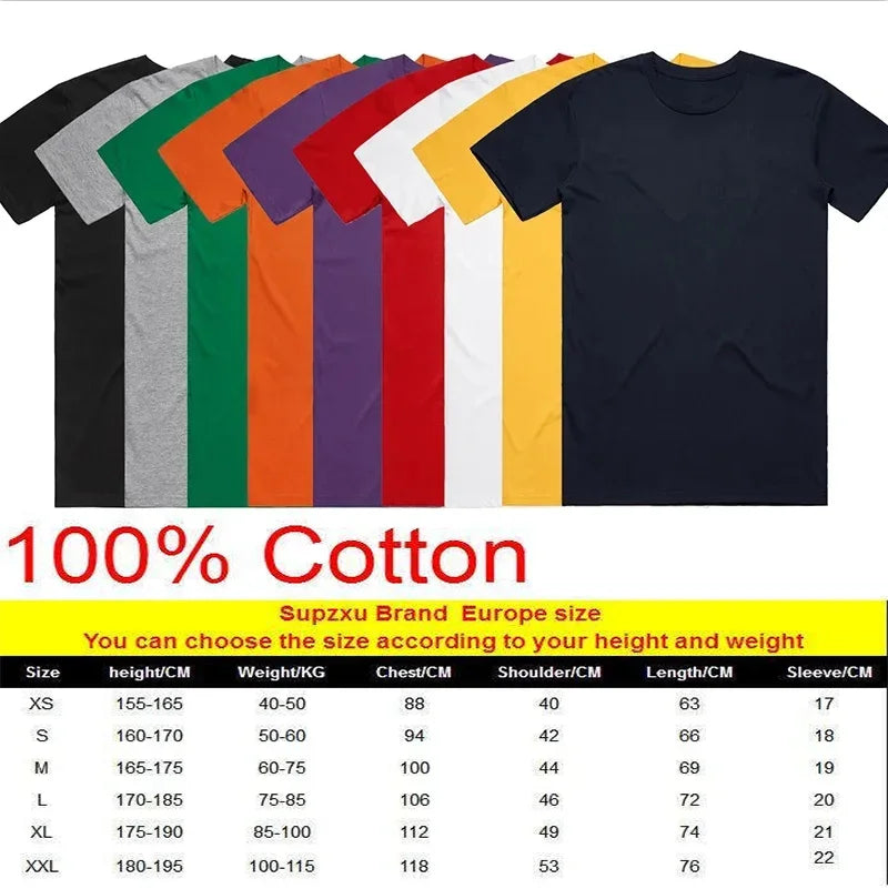 EU size 100% pure cotton custom T-shirt front and back team school uniform store logo text photo for men's personalized high-end
