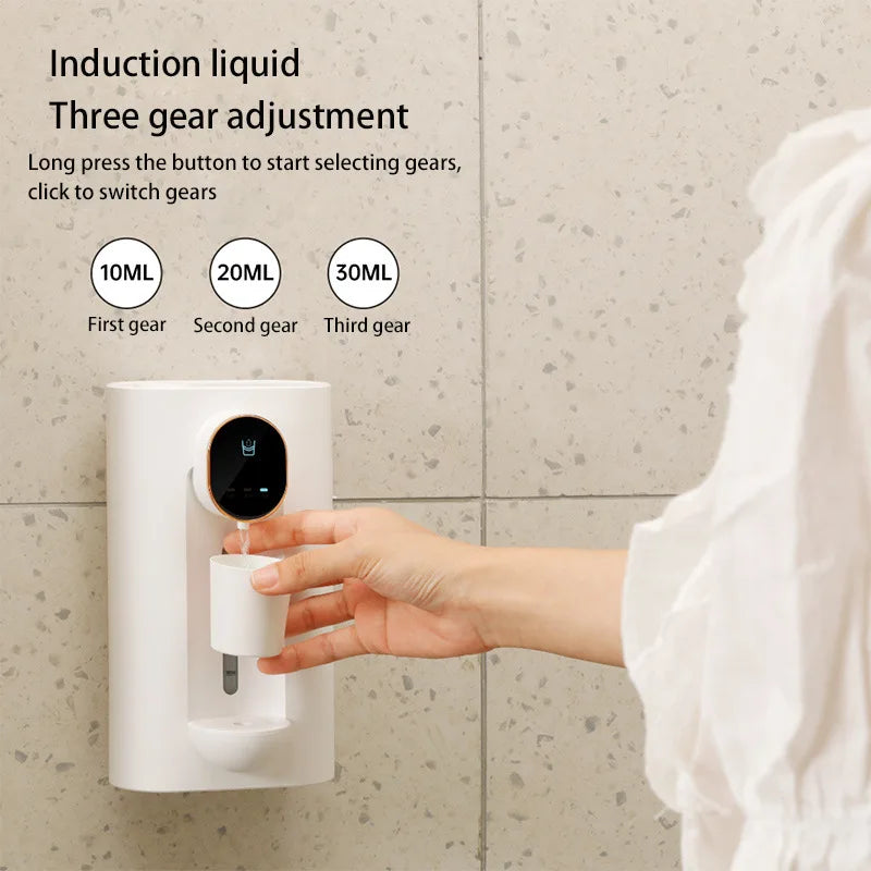 Automatic Mouthwash Dispenser Touchless Smart Induction 540ml USB Rechargeable 2 Levels IPX4 Waterproof for Bathroom Dental Care