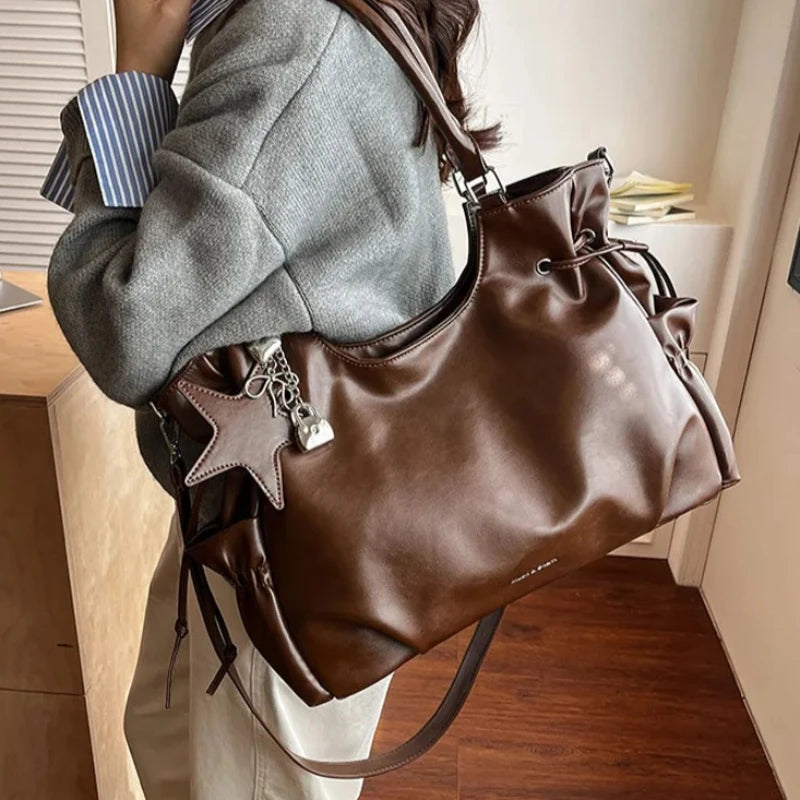 Fashionable Brand Design Tote Bag New Retro Shoulder Bag Casual Large-capacity Crossbody Bags Light Luxury High-end Women's Bags