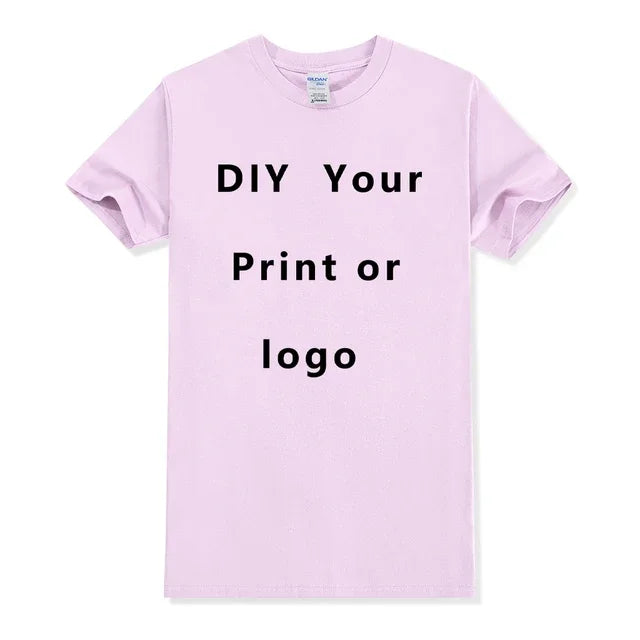 EU size 100% pure cotton custom T-shirt front and back team school uniform store logo text photo for men's personalized high-end