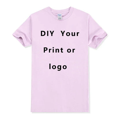 EU size 100% pure cotton custom T-shirt front and back team school uniform store logo text photo for men's personalized high-end