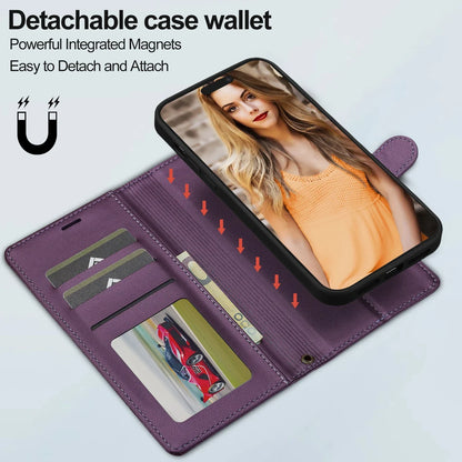 2 in 1 Removable Flip Leather Case For iPhone 18 17 16 Pro Max Air 15 14 13 12 11 Pro X Max XR 7 8 Plus SE Magnetic Wallet Cover