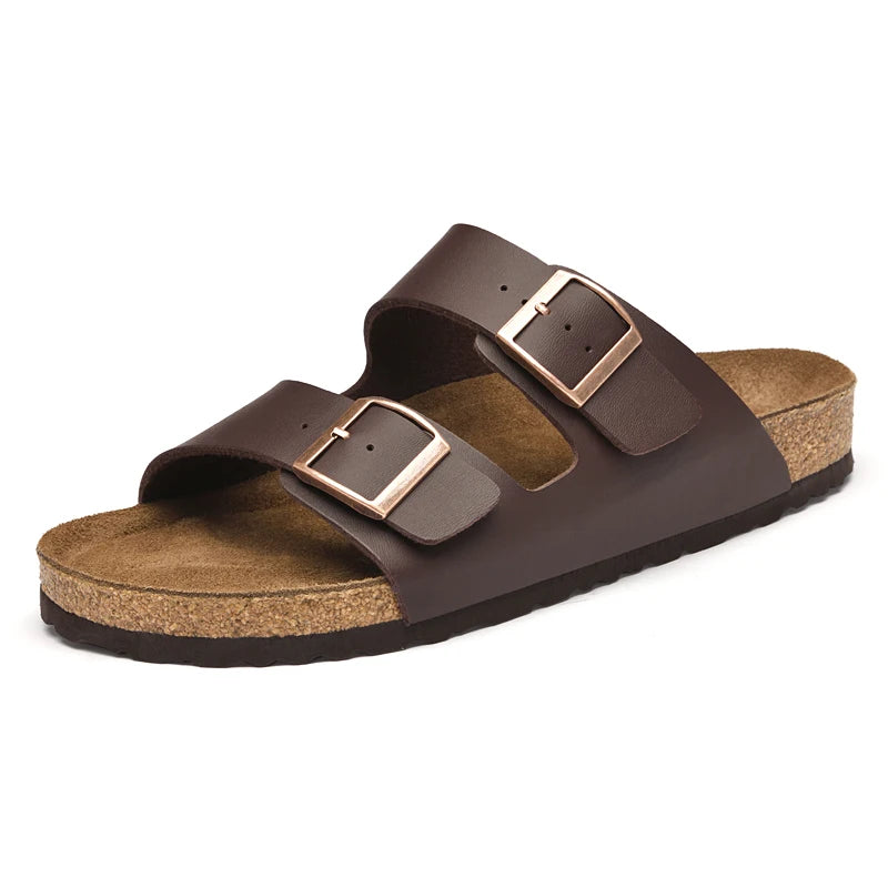 Man Casual Leather Sandal for Men Beach Breathable Antiskid  Sandals Designer Flat Designer Shoes Comfy Slipper Original Summer