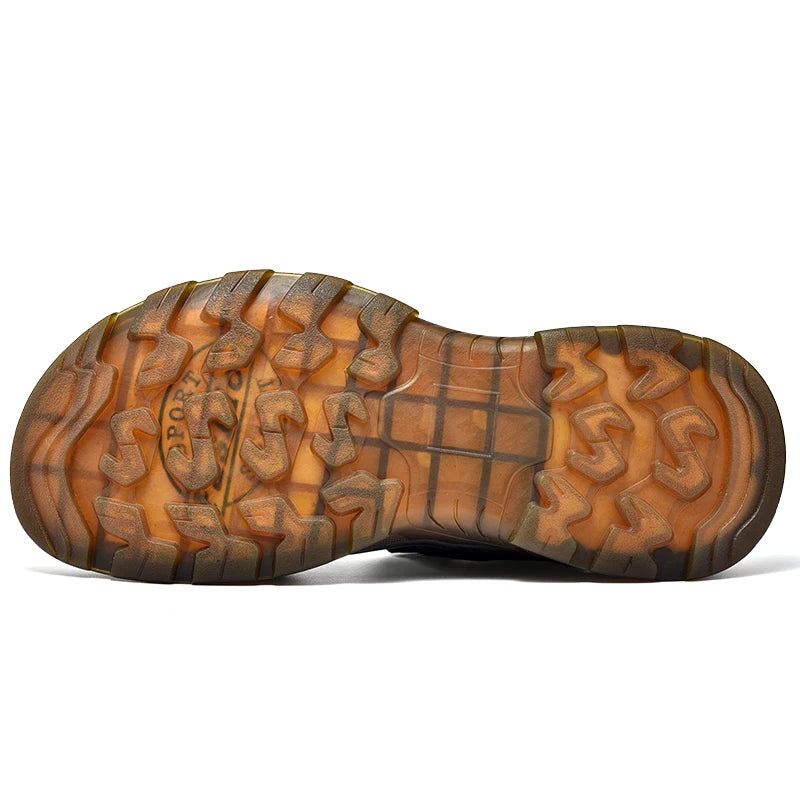 Men's Genuine Leather Outdoor Sandals – Comfortable Hiking Summer Sandals