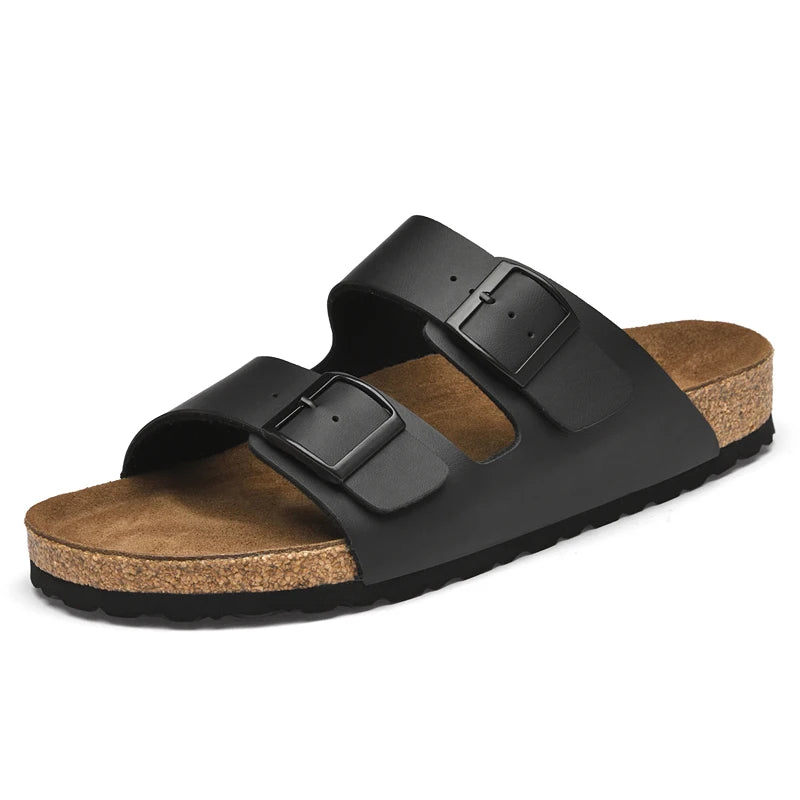 Man Casual Leather Sandal for Men Beach Breathable Antiskid  Sandals Designer Flat Designer Shoes Comfy Slipper Original Summer