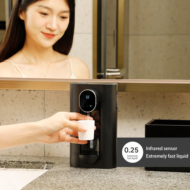 Automatic Mouthwash Dispenser Touchless Smart Induction 540ml USB Rechargeable 2 Levels IPX4 Waterproof for Bathroom Dental Care