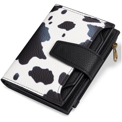 Airkit Wallet Women, Small Wallet for Women Leather, Ladies Bifold Compact RFID Blocking Credit Card Holder, Girls Mini Travel Purse, Pocket Passport Wallet with 4 ID Window - Sasa