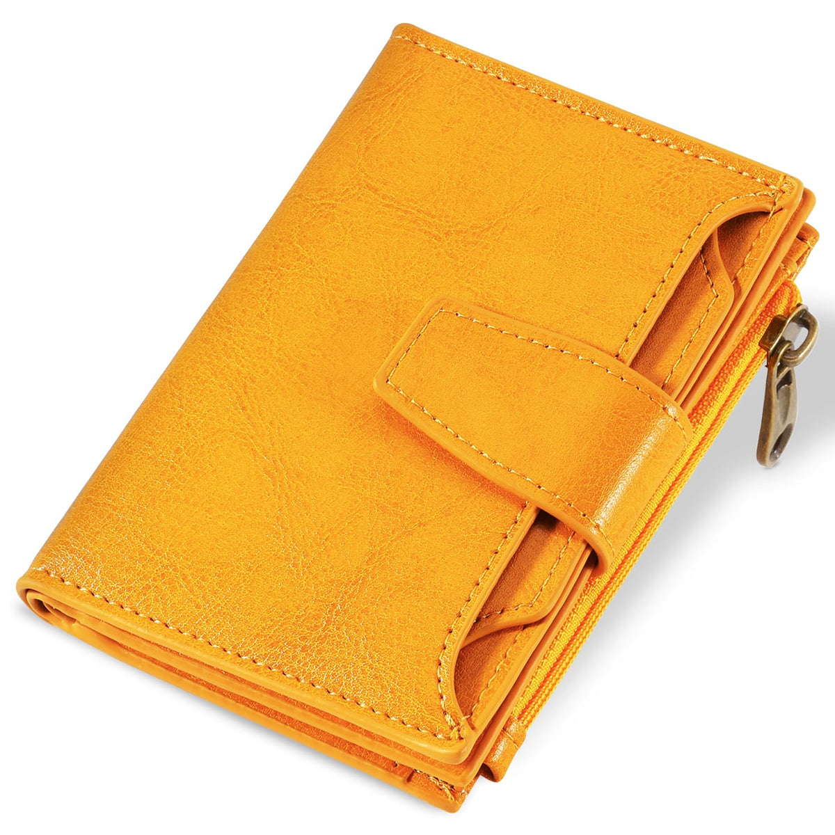 Airkit Wallet Women, Small Wallet for Women Leather, Ladies Bifold Compact RFID Blocking Credit Card Holder, Girls Mini Travel Purse, Pocket Passport Wallet with 4 ID Window - Sasa
