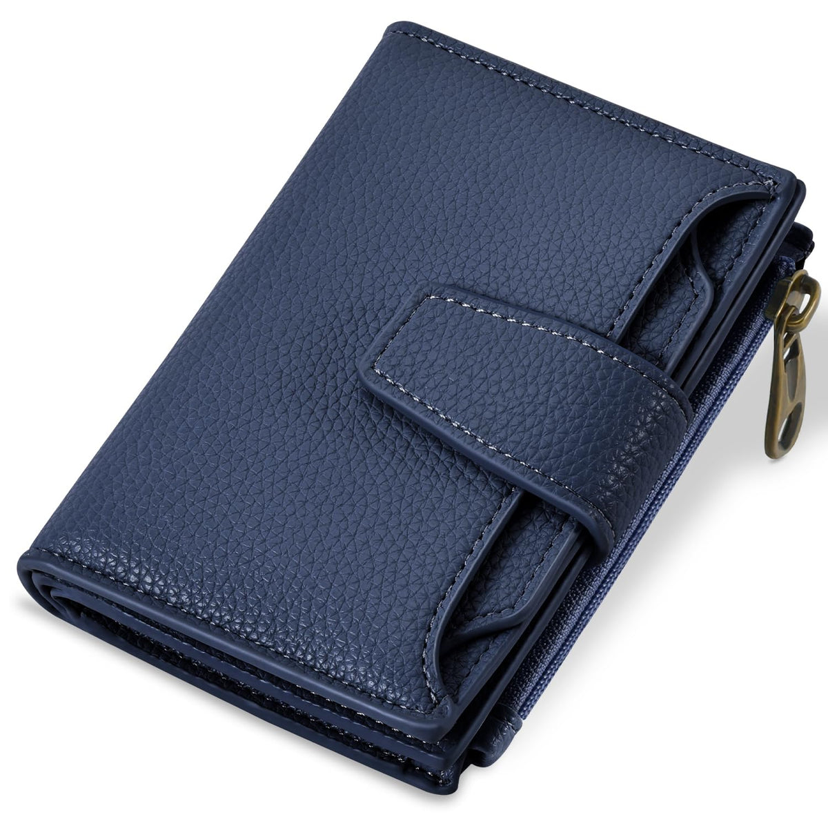 Airkit Wallet Women, Small Wallet for Women Leather, Ladies Bifold Compact RFID Blocking Credit Card Holder, Girls Mini Travel Purse, Pocket Passport Wallet with 4 ID Window - Sasa