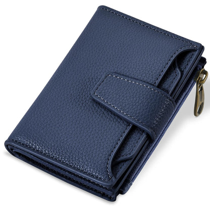 Airkit Wallet Women, Small Wallet for Women Leather, Ladies Bifold Compact RFID Blocking Credit Card Holder, Girls Mini Travel Purse, Pocket Passport Wallet with 4 ID Window - Sasa
