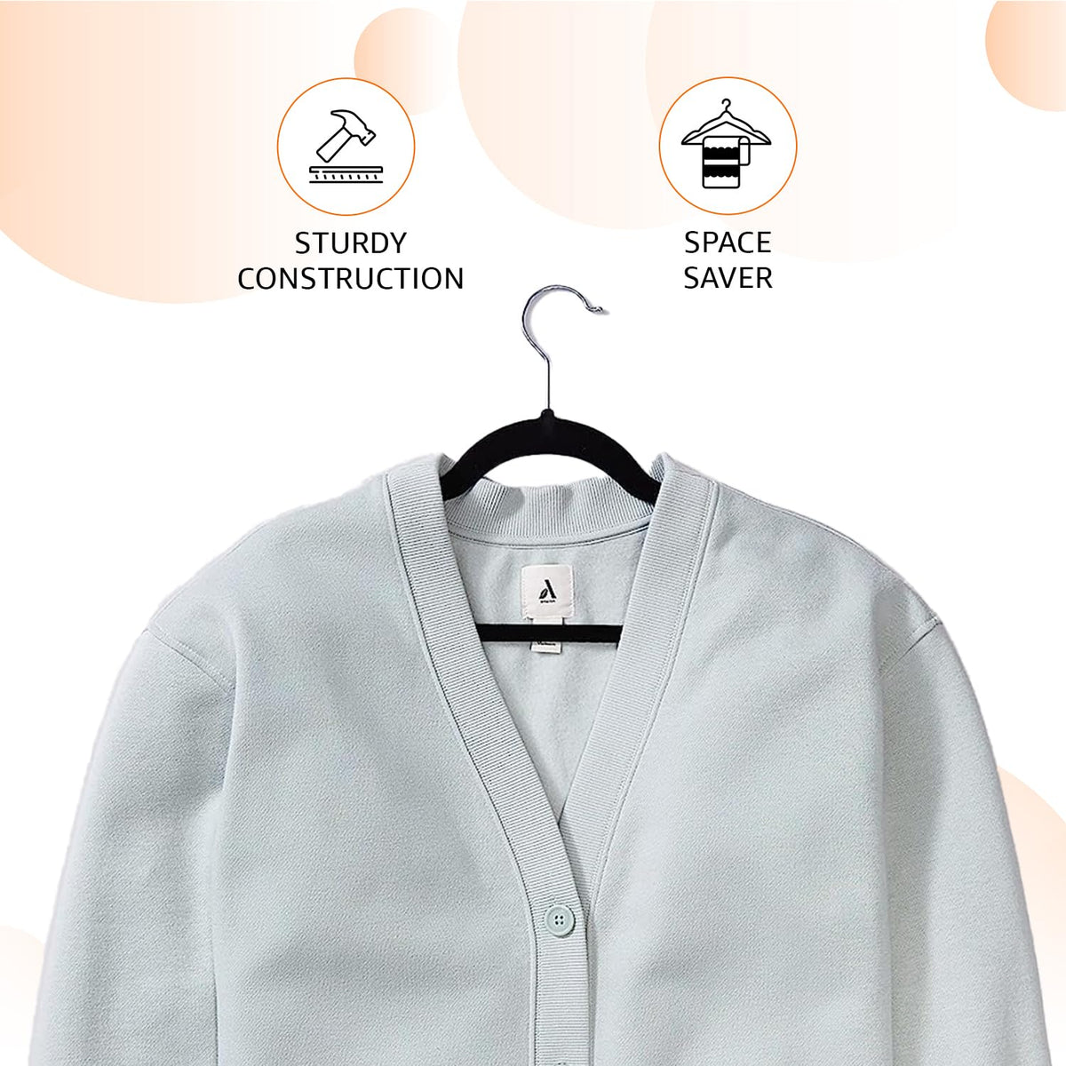 Amazon Basics Slim, Velvet, Non-Slip Clothes Suit Hangers - Sasa