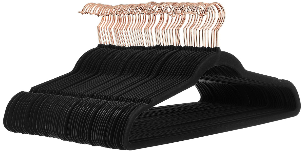 Amazon Basics Slim, Velvet, Non-Slip Clothes Suit Hangers - Sasa