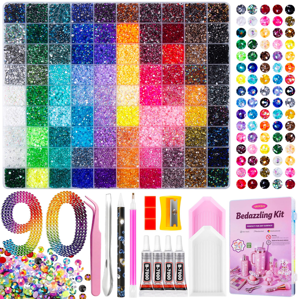 Bedazzling Kit 40000Pcs 40 Colors 3mm Resin Jelly Rhinestones - Diamond Art - Sasa